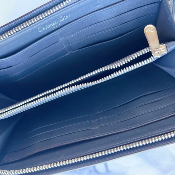 Dior Blue Diorissimo Voyageur Zip Around Wallet - Picture 2 of 6